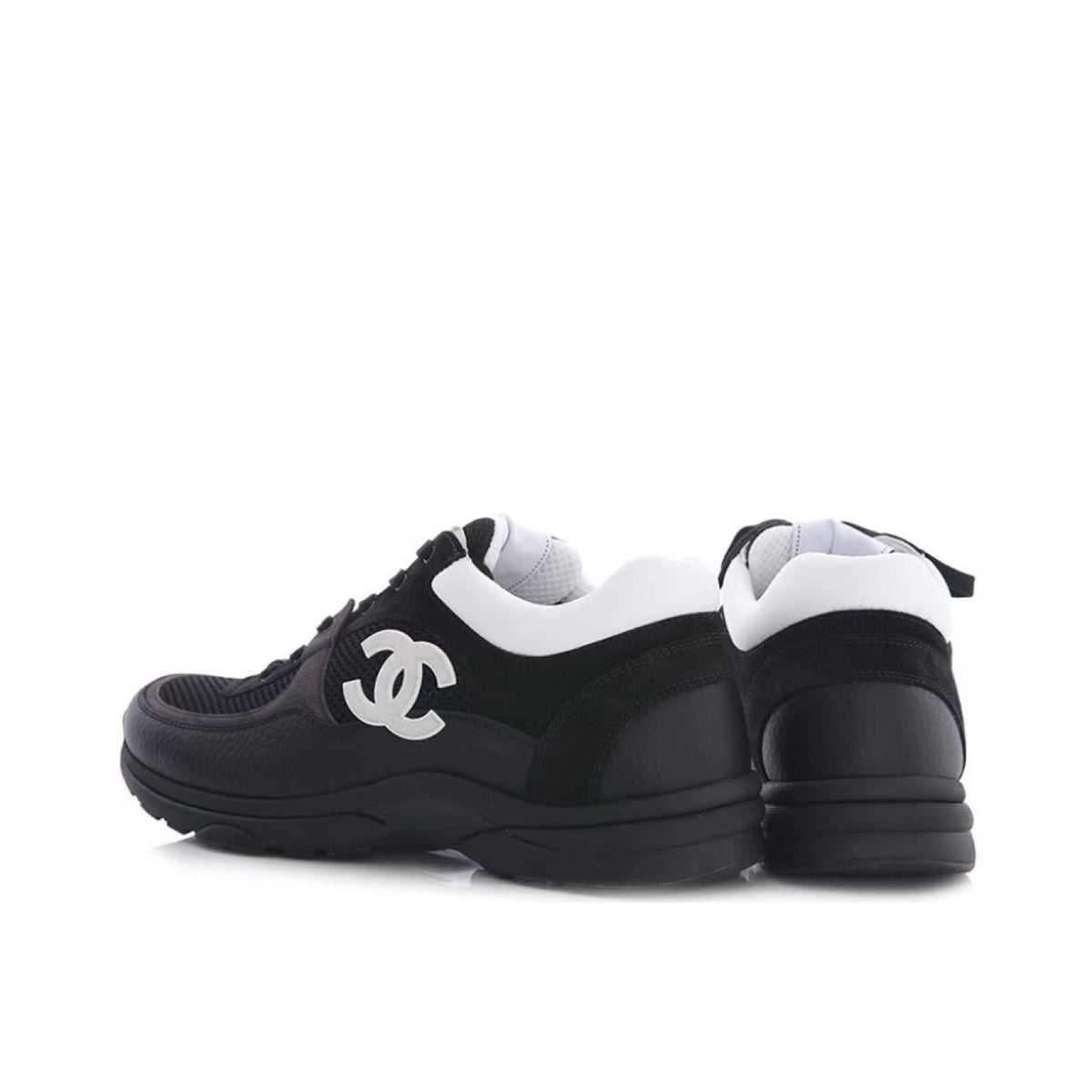 Chanel Low Top Trainer Black White